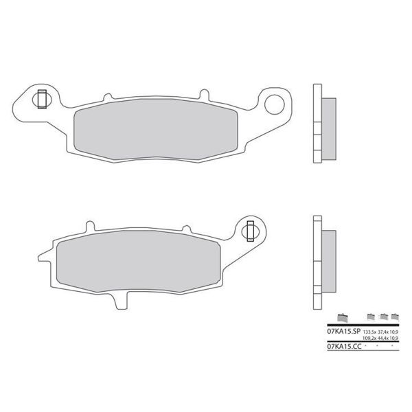 Plaquettes de frein moto Brembo Brembo 07KA15CC carbone c�ramique