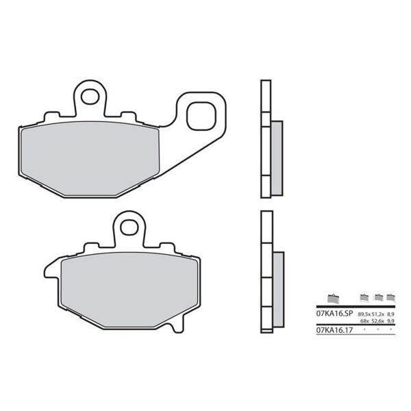 Plaquettes de frein moto Brembo Brembo 07KA16SP métal fritté Plaquettes de frein moto Brembo Brembo 07KA16SP métal fritté