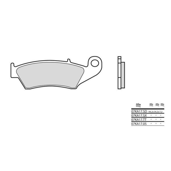 Plaquettes de frein moto Brembo Brembo 07KA1705 organique