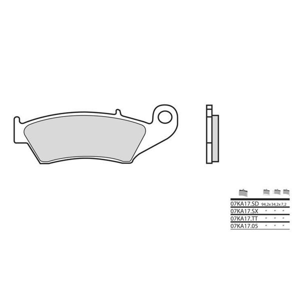 Plaquettes de frein moto Brembo Brembo 07KA17SX métal fritté Plaquettes de frein moto Brembo Brembo 07KA17SX métal fritté