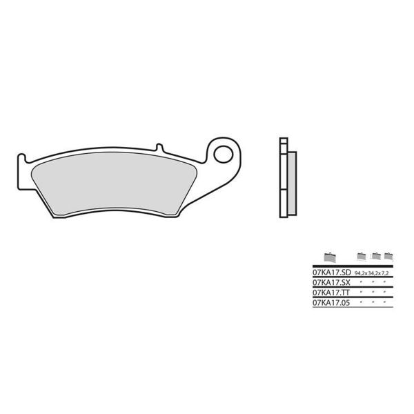 Plaquettes de frein moto Brembo Brembo 07KA17TT carbone cramique