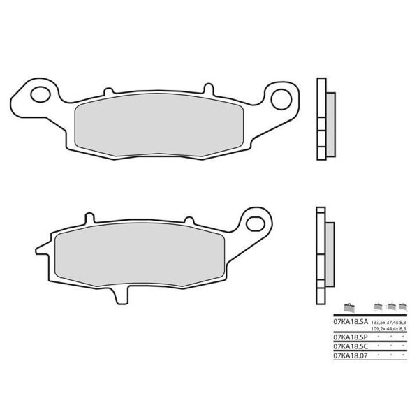Plaquettes de frein moto Brembo Brembo 07KA1807 organique