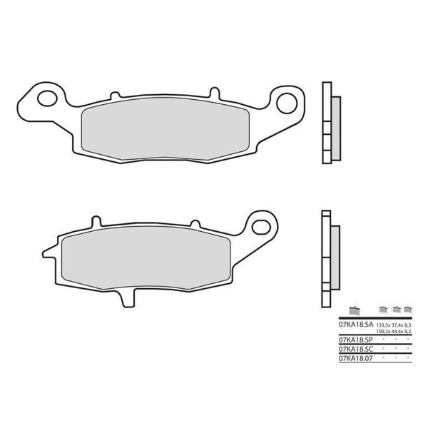 Plaquettes de frein moto Brembo Brembo 07KA18SA mtal fritt