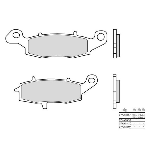 Plaquettes de frein moto Brembo Brembo 07KA18SC m�tal fritt�