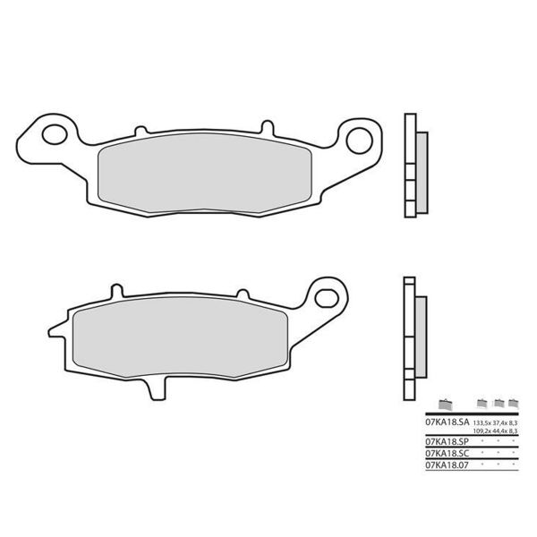 Plaquettes de frein moto Brembo Brembo 07KA18SP mtal fritt