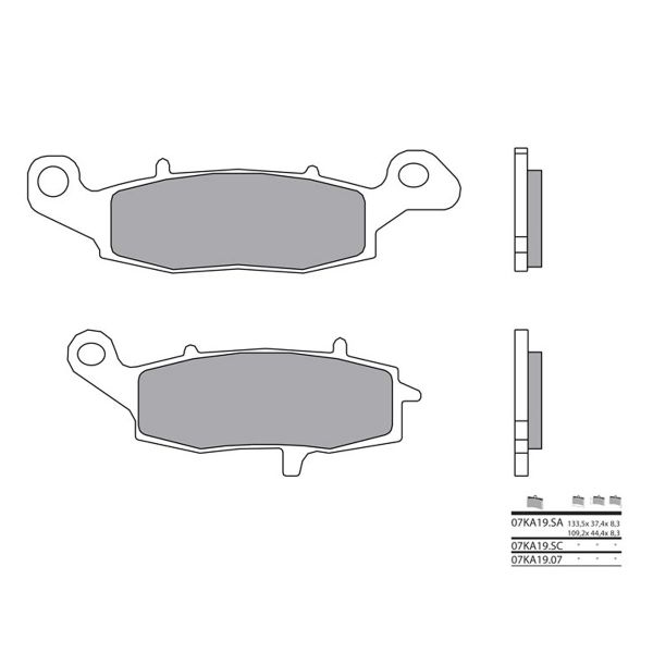 Plaquettes de frein moto Brembo Brembo 07KA19LA mtal fritt