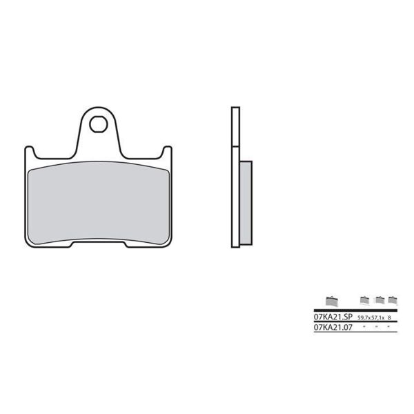 Plaquettes de frein moto Brembo Brembo 07KA2107 compos origine