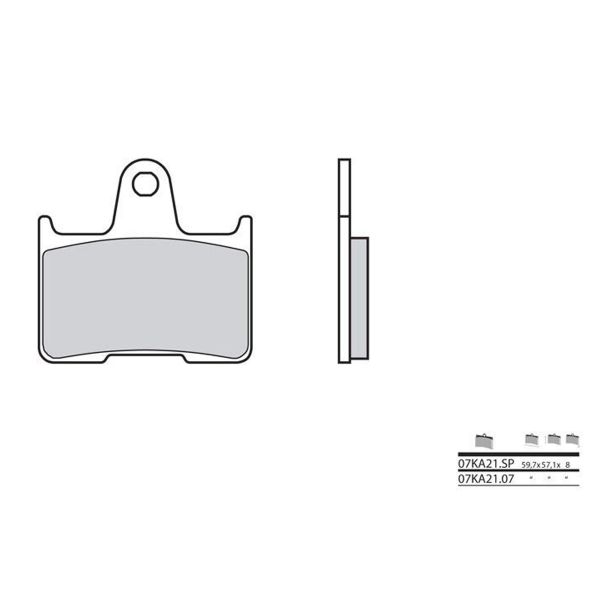 Plaquettes de frein moto Brembo Brembo 07KA21SP mtal fritt