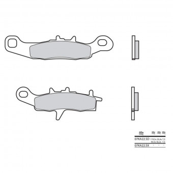 Plaquettes de frein moto Brembo Brembo 07KA22SD métal fritté Plaquettes de frein moto Brembo Brembo 07KA22SD métal fritté