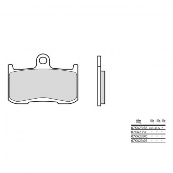 Plaquettes de frein moto Brembo Brembo 07KA23RC racing carbone Plaquettes de frein moto Brembo Brembo 07KA23RC racing carbone