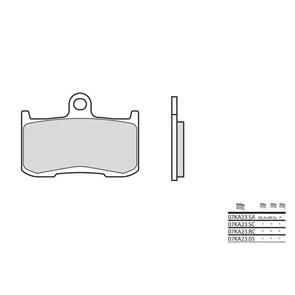 Plaquettes de frein moto Brembo Brembo 07KA23SC m�tal fritt�