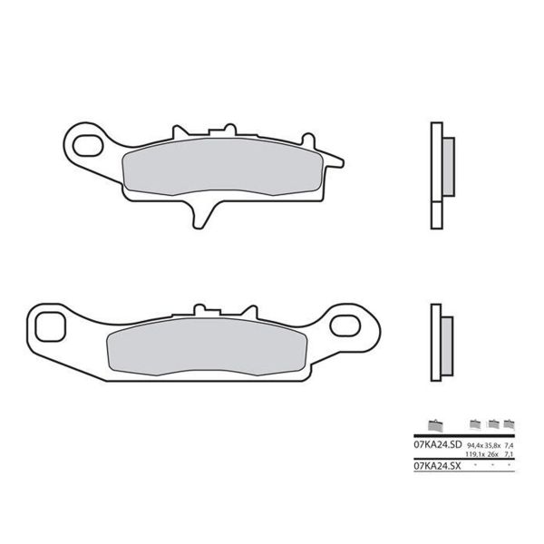 Plaquettes de frein moto Brembo Brembo 07KA24SD mtal fritt