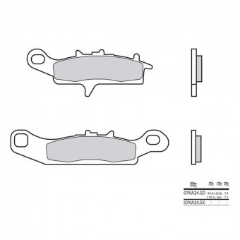 Plaquettes de frein moto Brembo Brembo 07KA24SX métal fritté Plaquettes de frein moto Brembo Brembo 07KA24SX métal fritté