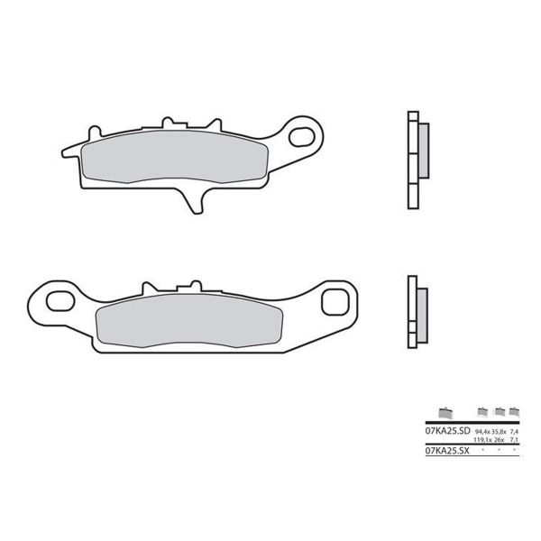 Plaquettes de frein moto Brembo Brembo 07KA25SD mtal fritt