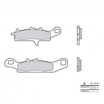 Plaquettes de frein moto Brembo Brembo 07KA25SX métal fritté Plaquettes de frein moto Brembo Brembo 07KA25SX métal fritté