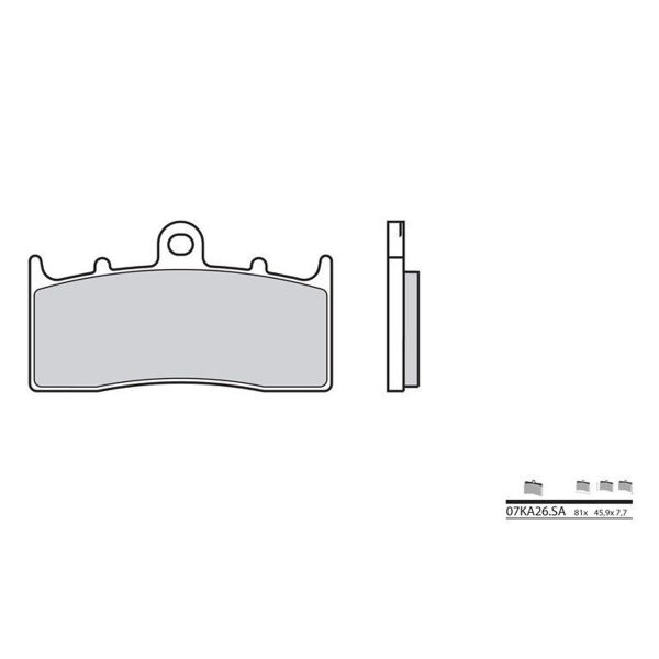 Plaquettes de frein moto Brembo Brembo 07KA26SA m�tal fritt�