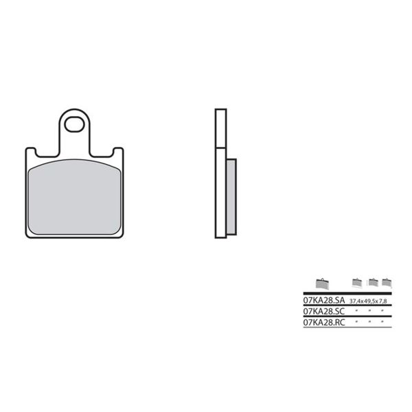 Plaquettes de frein moto Brembo Brembo 07KA28LA m�tal fritt�