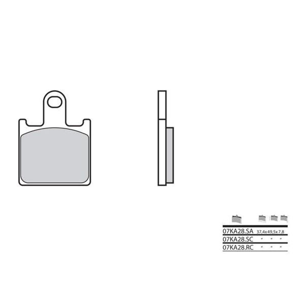 Plaquettes de frein moto Brembo Brembo 07KA28SA mtal fritt