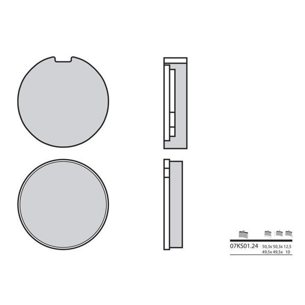 Plaquettes de frein moto Brembo Brembo 07KS0124 organique Plaquettes de frein moto Brembo Brembo 07KS0124 organique