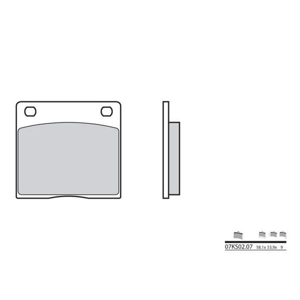 Plaquettes de frein moto Brembo Brembo 07KS0207 compos origine