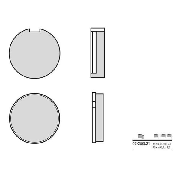 Plaquettes de frein moto Brembo Brembo 07KS0321 organique