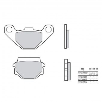 Plaquettes de frein moto Brembo Brembo 07KS0432 organique Plaquettes de frein moto Brembo Brembo 07KS0432 organique