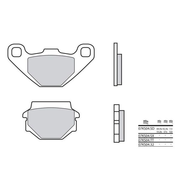 Plaquettes de frein moto Brembo Brembo 07KS0432 organique