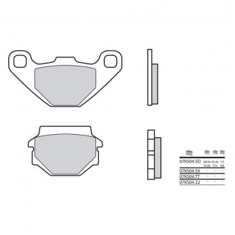 Plaquettes de frein moto Brembo Brembo 07KS04SX métal fritté Plaquettes de frein moto Brembo Brembo 07KS04SX métal fritté