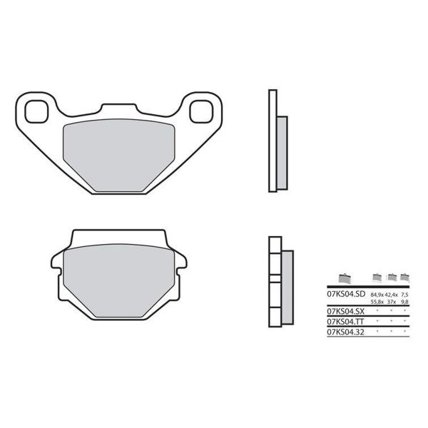 Plaquettes de frein moto Brembo Brembo 07KS04SX mtal fritt