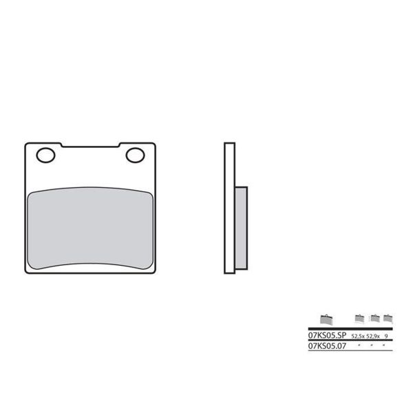 Plaquettes de frein moto Brembo Brembo 07KS0507 organique