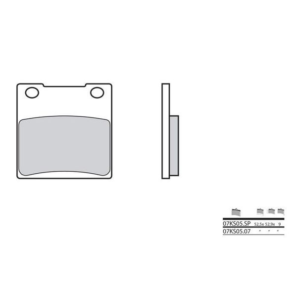 Plaquettes de frein moto Brembo Brembo 07KS05SP mtal fritt