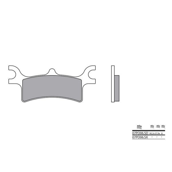 Plaquettes de frein moto Brembo Brembo 07PO06SX mtal fritt