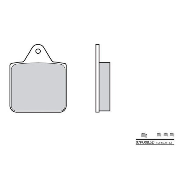 Plaquettes de frein moto Brembo Brembo 07PO08SD m�tal fritt�