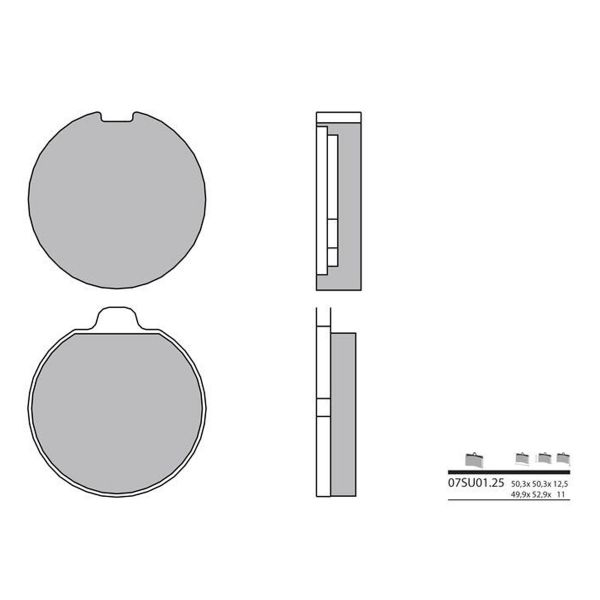 Plaquettes de frein moto Brembo Brembo 07SU0125 organique