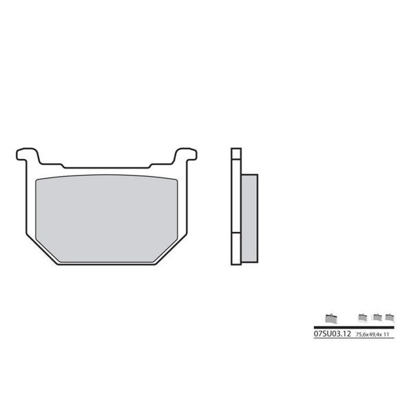 Plaquettes de frein moto Brembo Brembo 07SU0312 organique