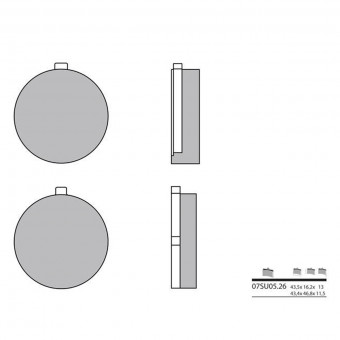 Plaquettes de frein moto Brembo Brembo 07SU0526 organique