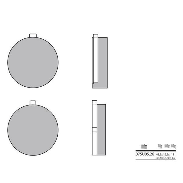 Plaquettes de frein moto Brembo Brembo 07SU0526 organique