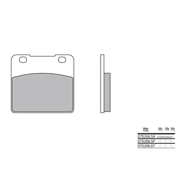 Plaquettes de frein moto Brembo Brembo 07SU06SA mtal fritt