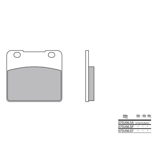 Plaquettes de frein moto Brembo Brembo 07SU06SP mtal fritt