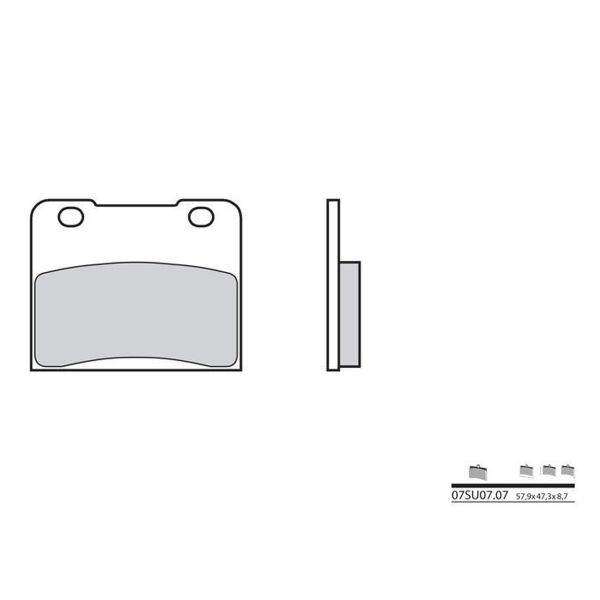 Plaquettes de frein moto Brembo Brembo 07SU0707 organique