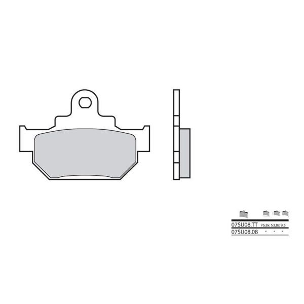 Plaquettes de frein moto Brembo Brembo 07SU0808 organique