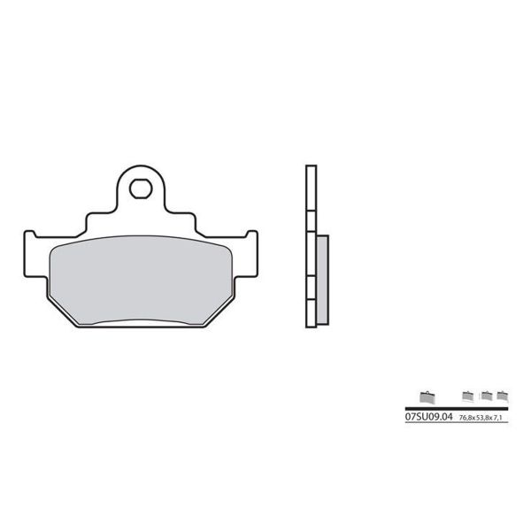Plaquettes de frein moto Brembo Brembo 07SU0904 organique Plaquettes de frein moto Brembo Brembo 07SU0904 organique