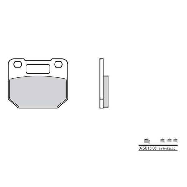Plaquettes de frein moto Brembo Brembo 07SU1005 organique