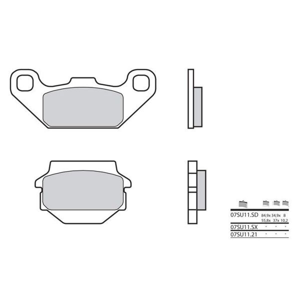 Plaquettes de frein moto Brembo Brembo 07SU1121 organique