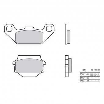 Plaquettes de frein moto Brembo Brembo 07SU11SD métal fritté Plaquettes de frein moto Brembo Brembo 07SU11SD métal fritté