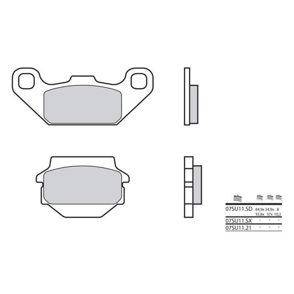 Plaquettes de frein moto Brembo Brembo 07SU11SD mtal fritt