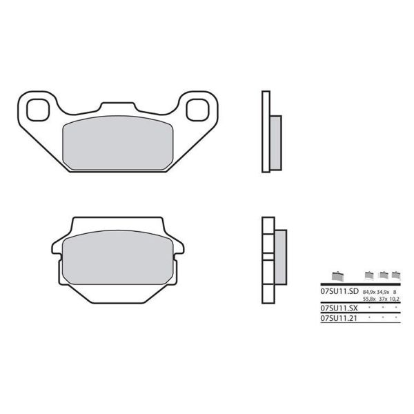 Plaquettes de frein moto Brembo Brembo 07SU11SX mtal fritt