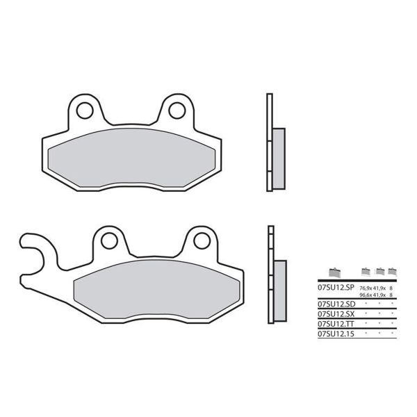 Plaquettes de frein moto Brembo Brembo 07SU12SX mtal fritt