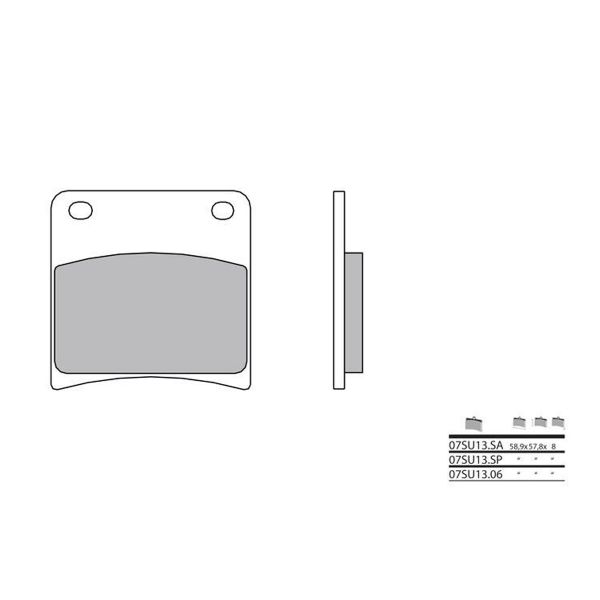 Plaquettes de frein moto Brembo Brembo 07SU1306 organique