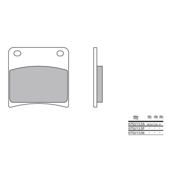 Plaquettes de frein moto Brembo Brembo 07SU13SA mtal fritt